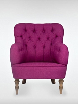 roomeo24® Designer Retro Sessel | LELAND | 78 x 100 x 90 cm (BxHxT) | Loungesessel in lila -